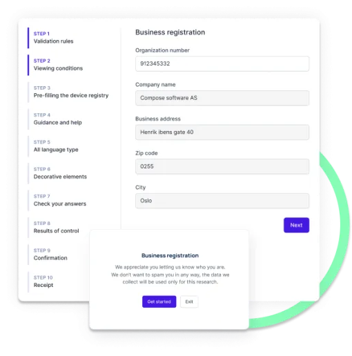 Styled low-code data collection form