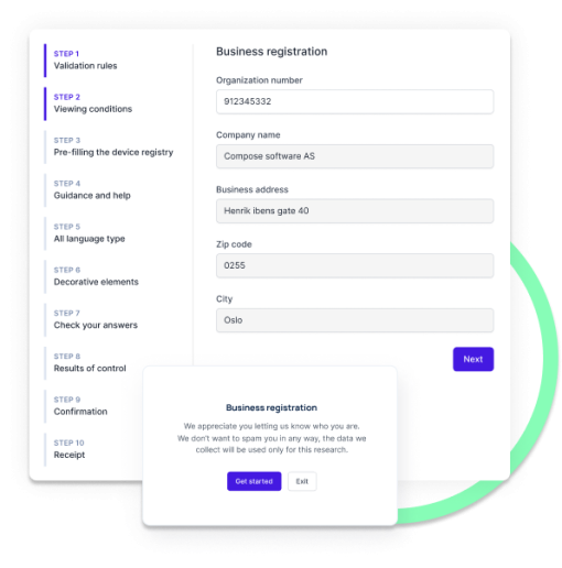 Styled low-code data collection form